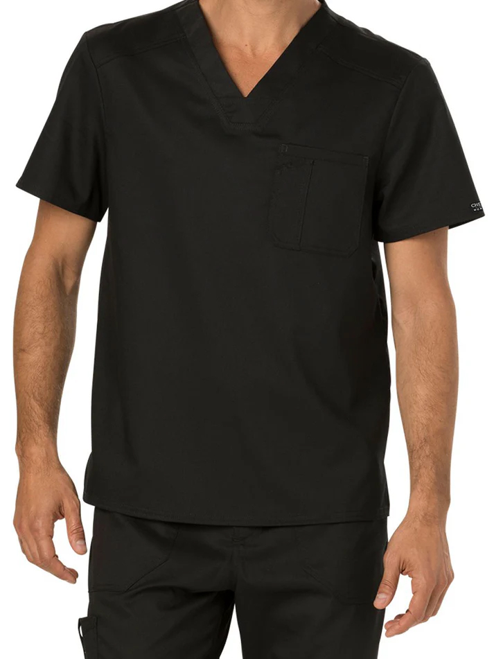 Cherokee Workwear Revolution Men's 1-Pocket Tuckable V-Neck Top WW690